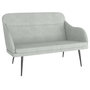 Voir la diapositive 2 : VIDAXL Banc Gris clair 110x76x80 cm Velours