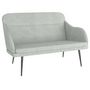 Voir la diapositive 2 : VIDAXL Banc Gris clair 110x76x80 cm Velours