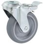 Voir la diapositive 3 : VIDAXL 4 pcs Roulettes pivotantes a trou de boulon 100 mm