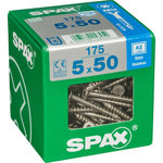 CENTRALE BRICO Lot de 175 vis inox tête fraisée torx SPAX, Diam.5 mm x L.50 mm