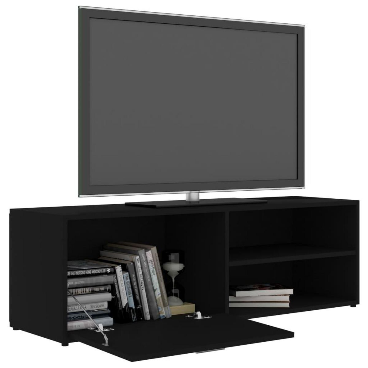 VIDAXL Meuble TV Noir 120x34x37 cm Bois d'ingenierie