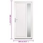 Voir la diapositive 6 : VIDAXL Porte d'entree Blanc 108x208 cm PVC