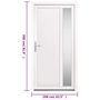Voir la diapositive 6 : VIDAXL Porte d'entree Blanc 108x208 cm PVC