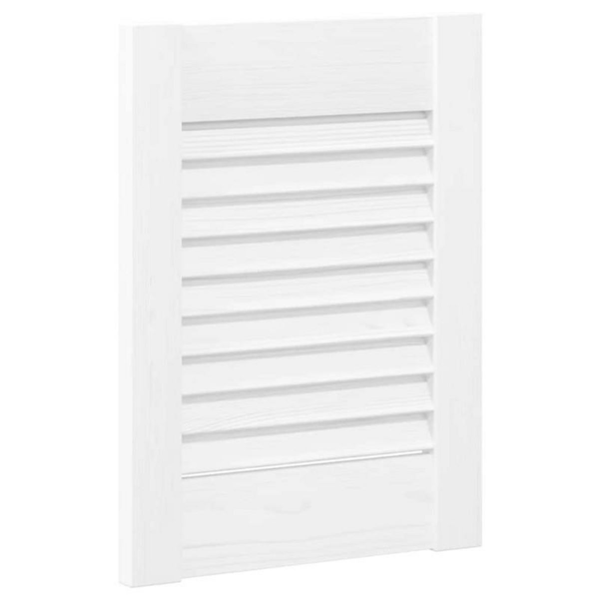 VIDAXL Portes d armoire à persiennes 4 pcs blanc 39,5x29,5 cm