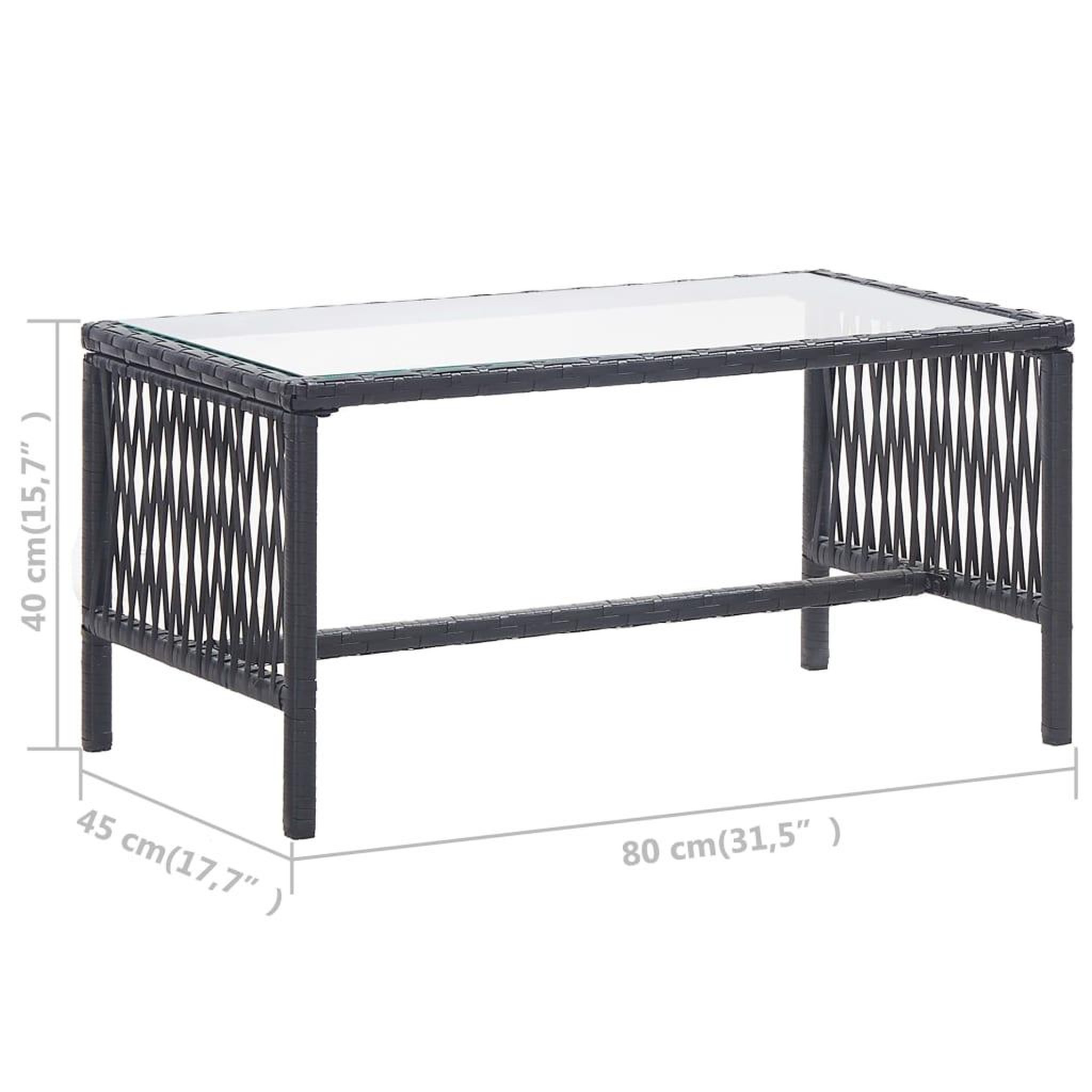 Voir la diapositive 6 : VIDAXL Salon de jardin 4 pcs avec coussin Resine tressee Noir