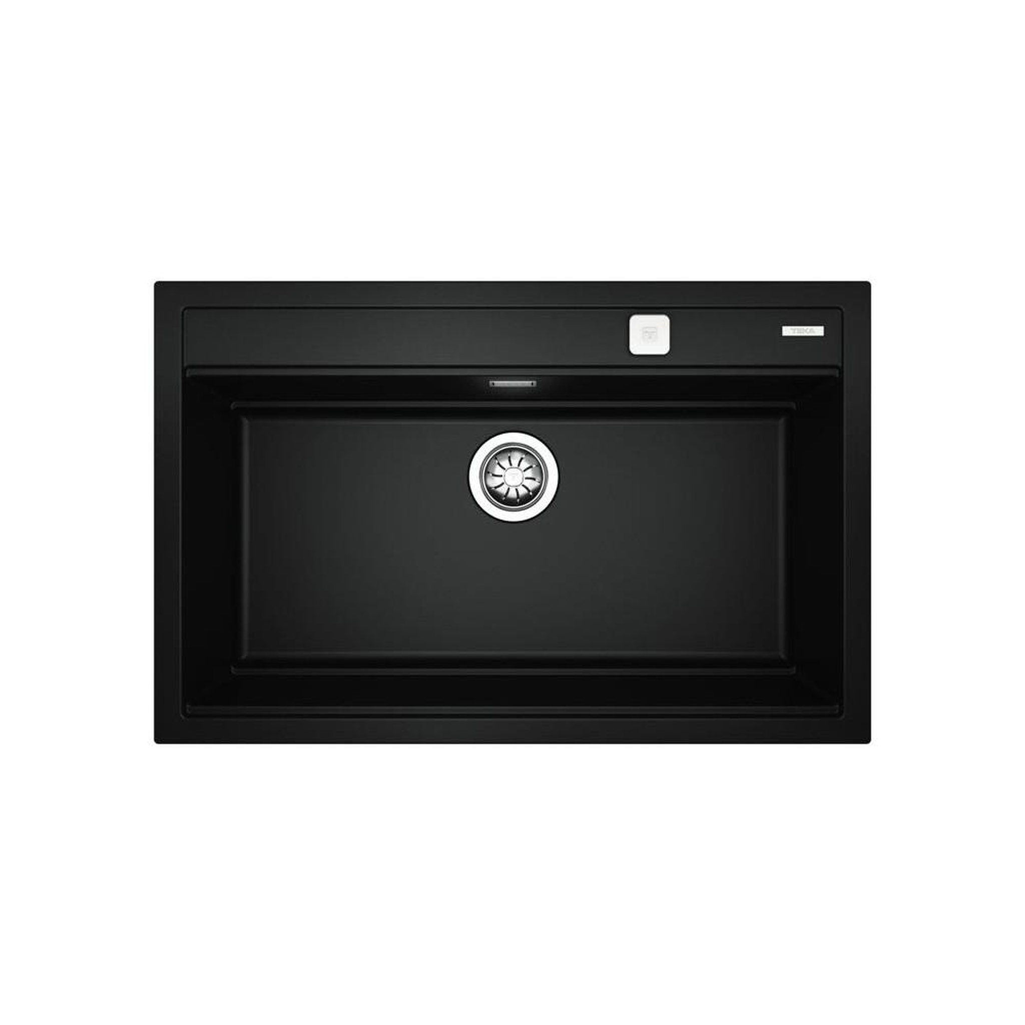 TEKA Évier cuisine teka nova 80 ws-tg 1b noir en granit, cuve unique 200 mm, finition mate, vidage helixpro 3 1/2
