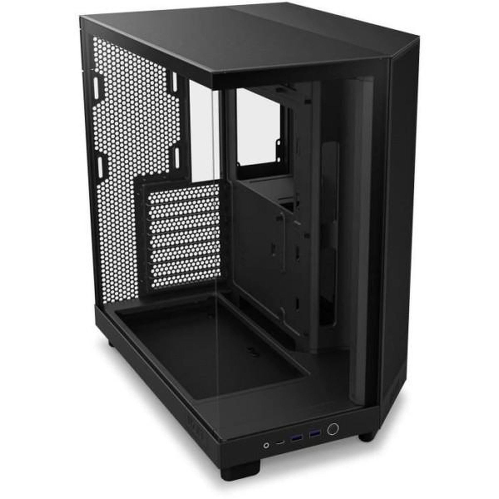 Voir la diapositive 2 : NZXT Boitier moyen-tour - NZXT - H6 Flow - Double chambre - Noir - 5 ventilateurs inclus