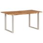 Voir la diapositive 2 : VIDAXL Table de salle a manger 154x80x76 cm Bois d'acacia solide