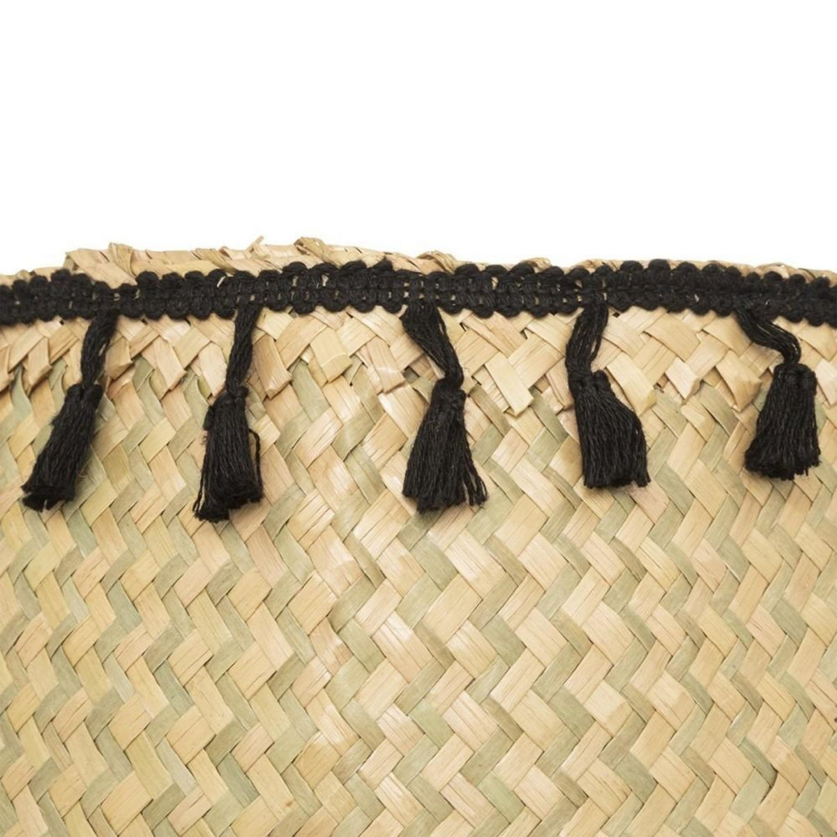 ATMOSPHERA Panier pliant roseau Alina noir D30