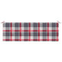 Voir la diapositive 4 : VIDAXL Coussin de banc de jardin motif a carreaux rouges 150x50x3 cm