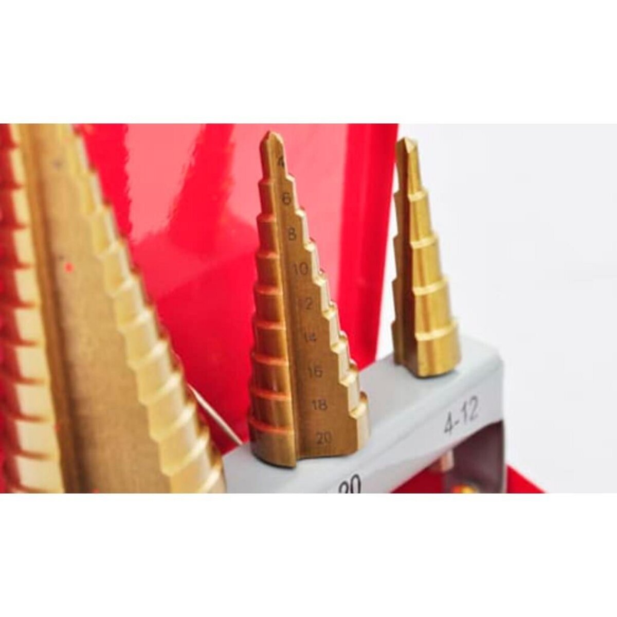 VIDAXL Kit de 3 Forets coniques a etage HSS