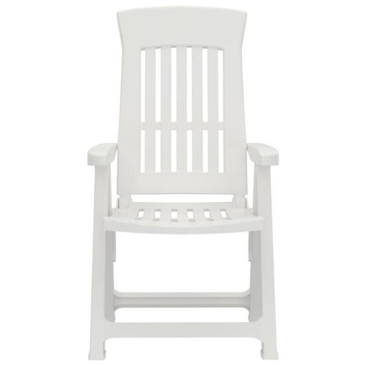 VIDAXL Chaises inclinables de jardin lot de 2 blanc PP