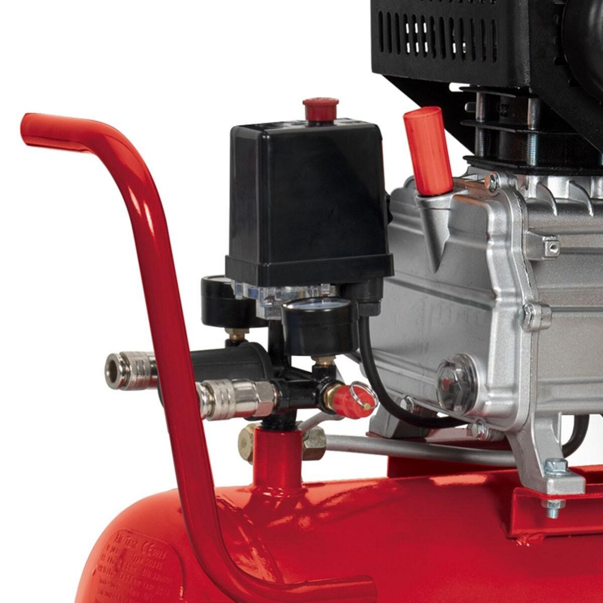 iTools Compresseur d'air 24L 8 bar 2CV 1.5KW 115 PSI Débit d'air max : 206 L/min 19.9Kg kG ITOOLS