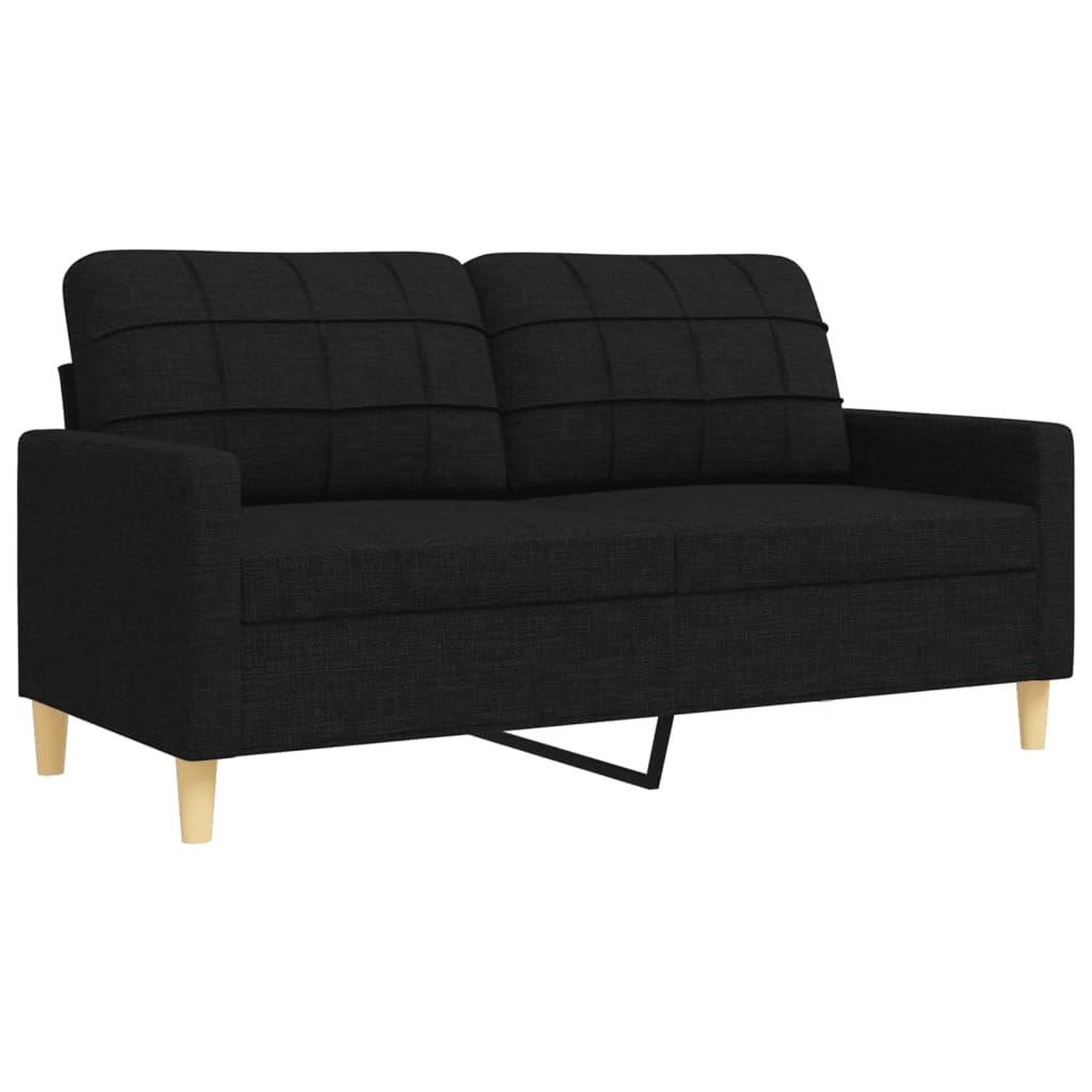 Voir la diapositive 5 : VIDAXL Ensemble de canapes 3 pcs avec coussins decoratifs noir tissu