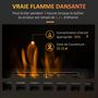 Voir la diapositive 4 : HOMCOM Cheminée bioéthanol sur pieds style néo-rétro poêle 1 brûleur 1,5 L dim. 41L x 25l x 54H cm couverture 20-25 m² noir