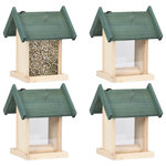 VIDAXL Mangeoires a oiseaux 4 pcs Bois de sapin
