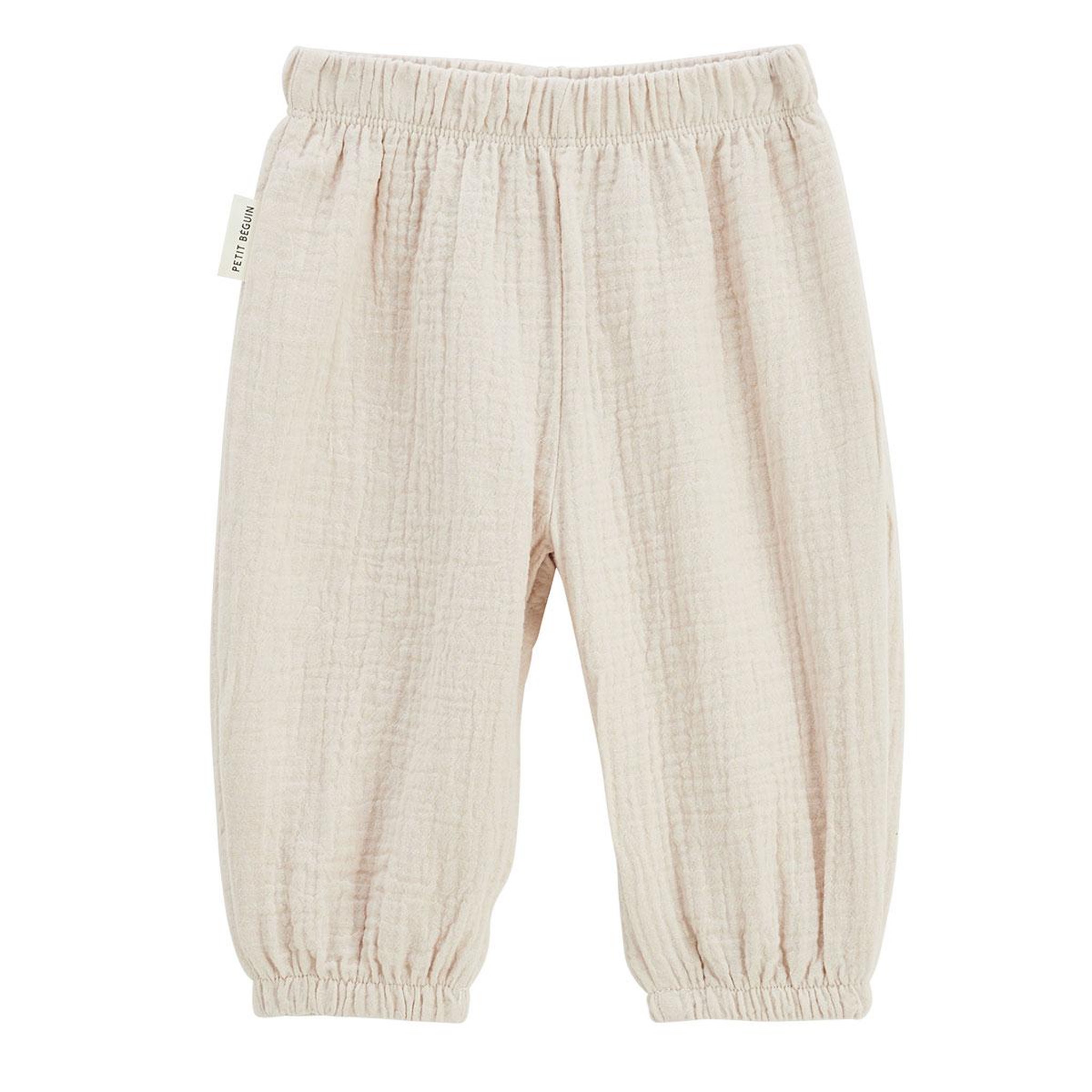 Voir la diapositive 4 : Petit Béguin Ensemble bébé t-shirt et pantalon en gaze de coton eden