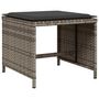 Voir la diapositive 3 : VIDAXL Ensemble a manger de jardin 11pcs avec coussins gris poly rotin