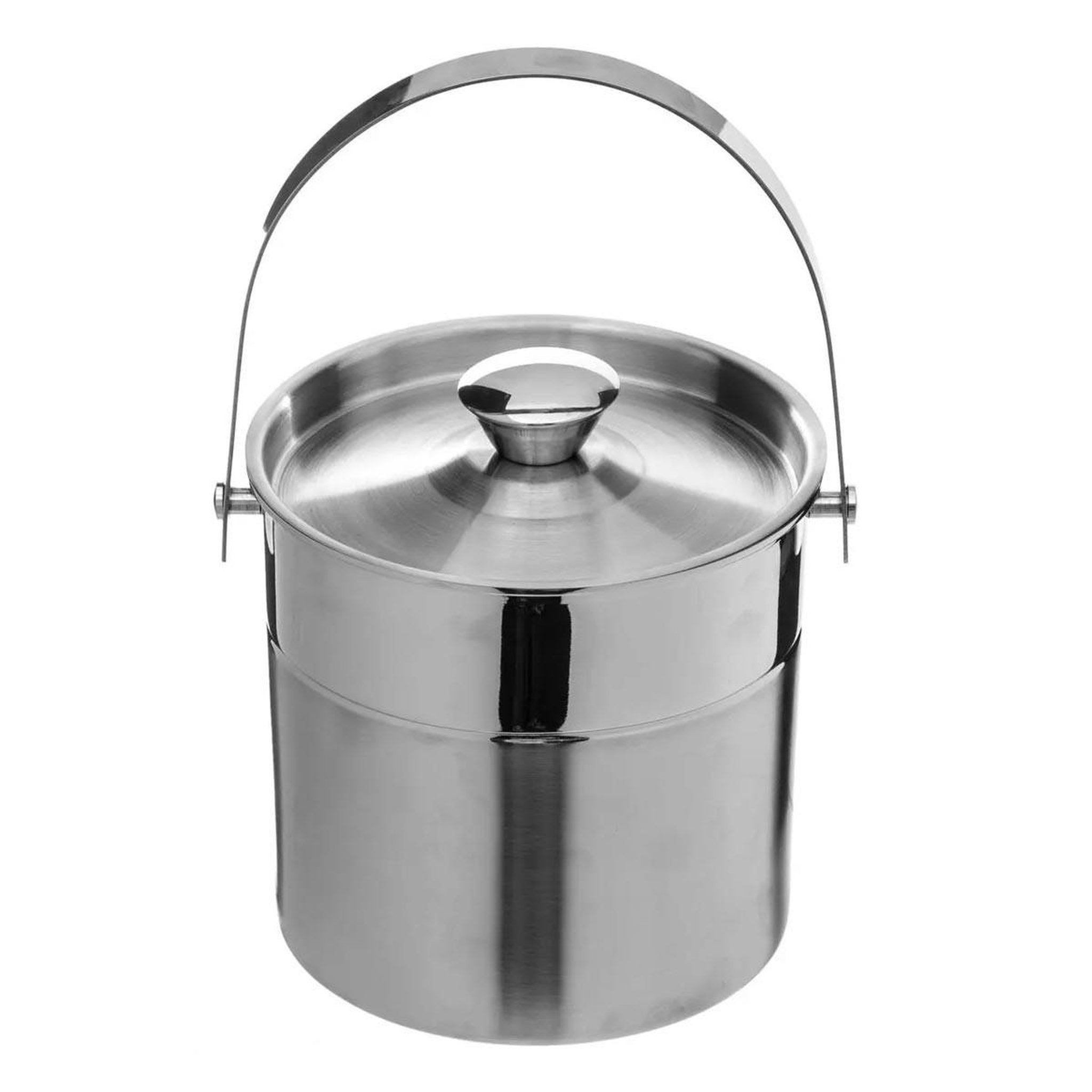 Voir la diapositive 1 : SECRET DE GOURMET Seau à glace métal  double finition  15cm argent