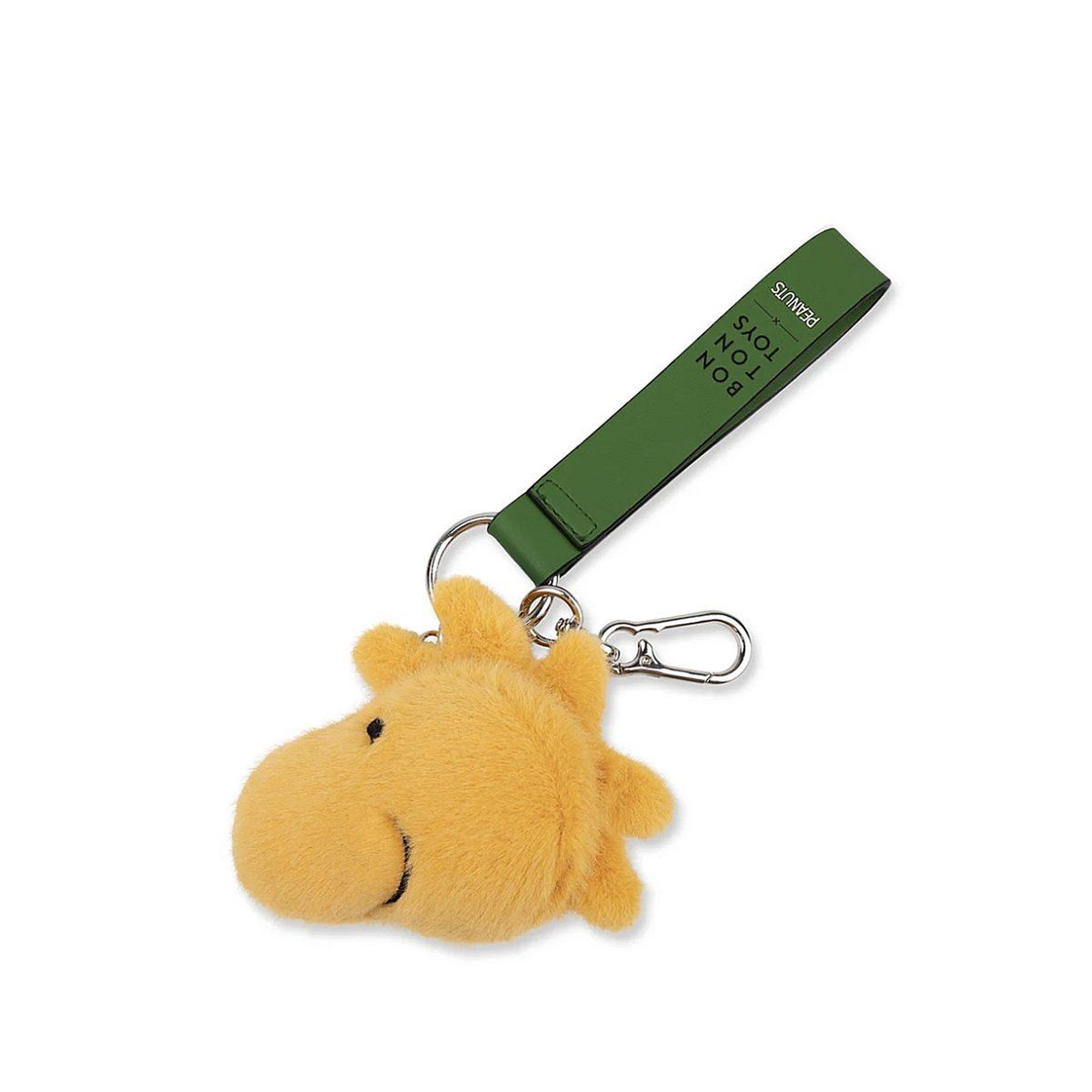BON TON TOYS Porte clefs snoopy woodstock fuzzy jaune - 9cm eco