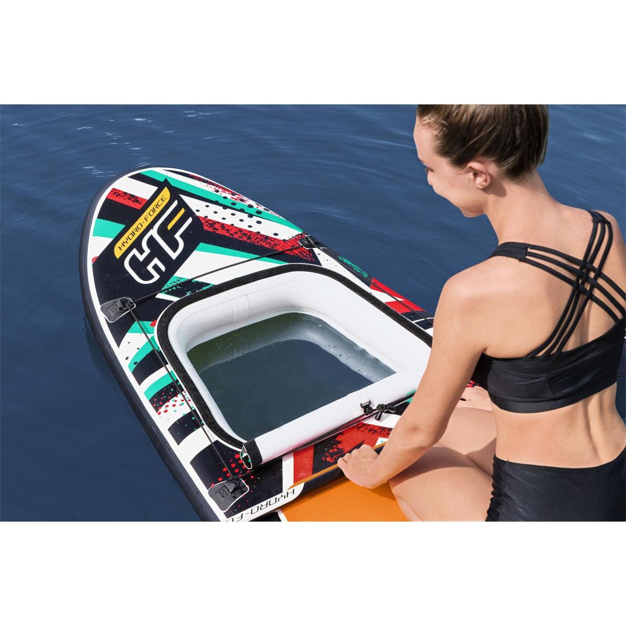 Voir la diapositive 4 : BESTWAY Paddle sup gonflable breeze panorama avec frontal - 65377