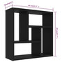 Voir la diapositive 6 : VIDAXL Etagere murale Noir 45,1x16x45,1 cm Bois d'ingenierie