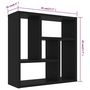 Voir la diapositive 6 : VIDAXL Etagere murale Noir 45,1x16x45,1 cm Bois d'ingenierie