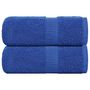 Voir la diapositive 1 : VIDAXL Serviettes de visage 2 pcs bleu 30x30 cm 360 g m² 100% coton