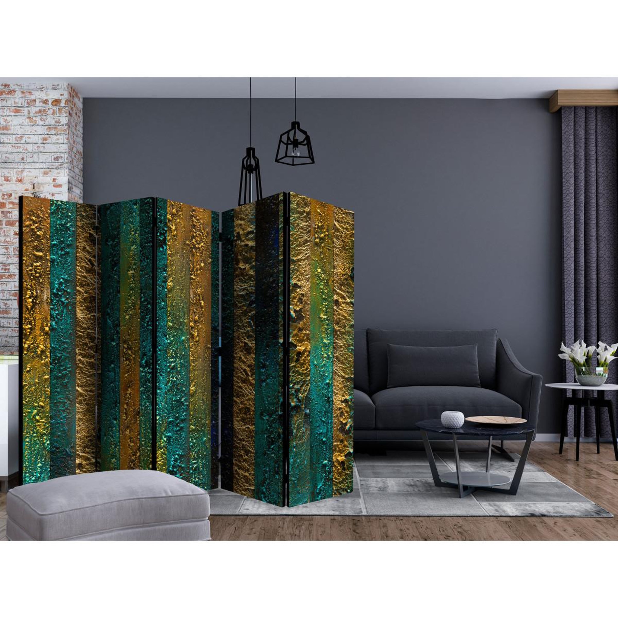 Voir la diapositive 2 : Paris Prix Paravent 5 volets  treasures of atlantis  172x225cm