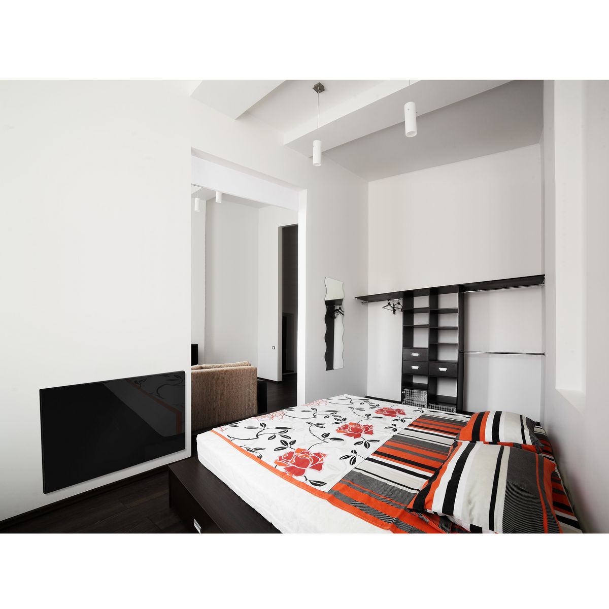 CAYENNE Radiateur électrique 1000W à inertie céramique en verre noir - Screen