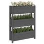 Voir la diapositive 4 : VIDAXL Jardiniere Gris 77x25x104,5 cm Bois massif de pin