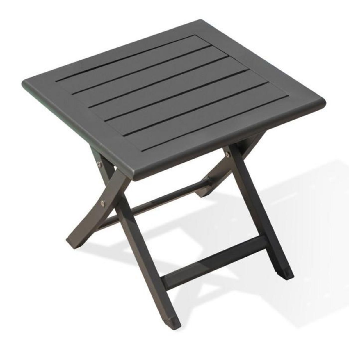 Paris Prix Table d'Appoint de Jardin Pliante  Marius  43cm Gris Anthracite