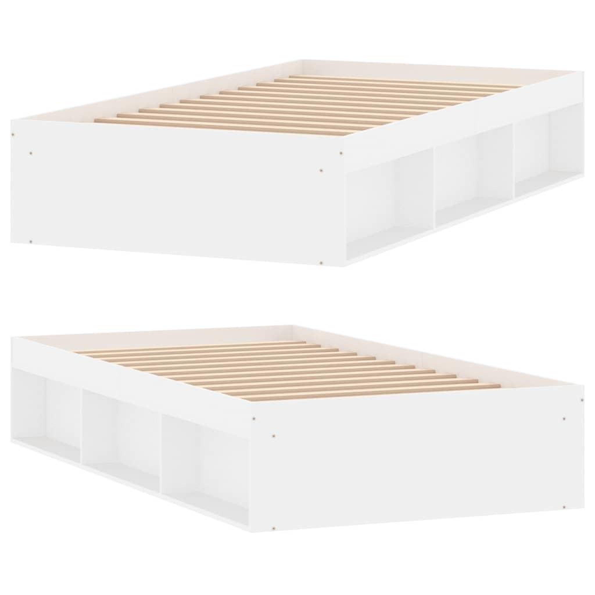 Voir la diapositive 4 : VIDAXL Cadre de lit sans matelas blanc 90x200 cm