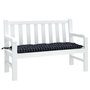 Voir la diapositive 3 : VIDAXL Coussin de banc de jardin carreaux noir 120x50x7 cm tissu