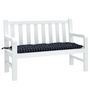 Voir la diapositive 3 : VIDAXL Coussin de banc de jardin carreaux noir 120x50x7 cm tissu