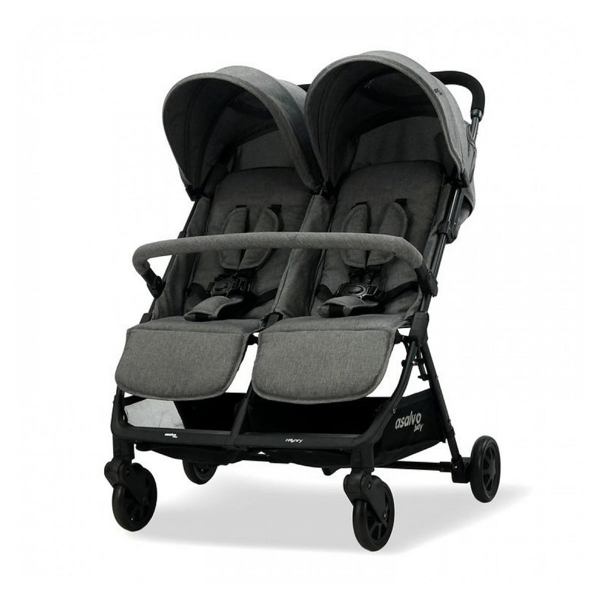 Asalvo Poussette Double Henry Gris