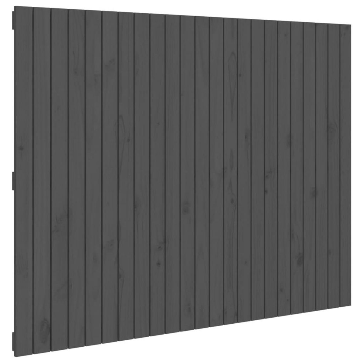 VIDAXL Tete de lit murale Gris 146,5x3x110 cm Bois massif de pin