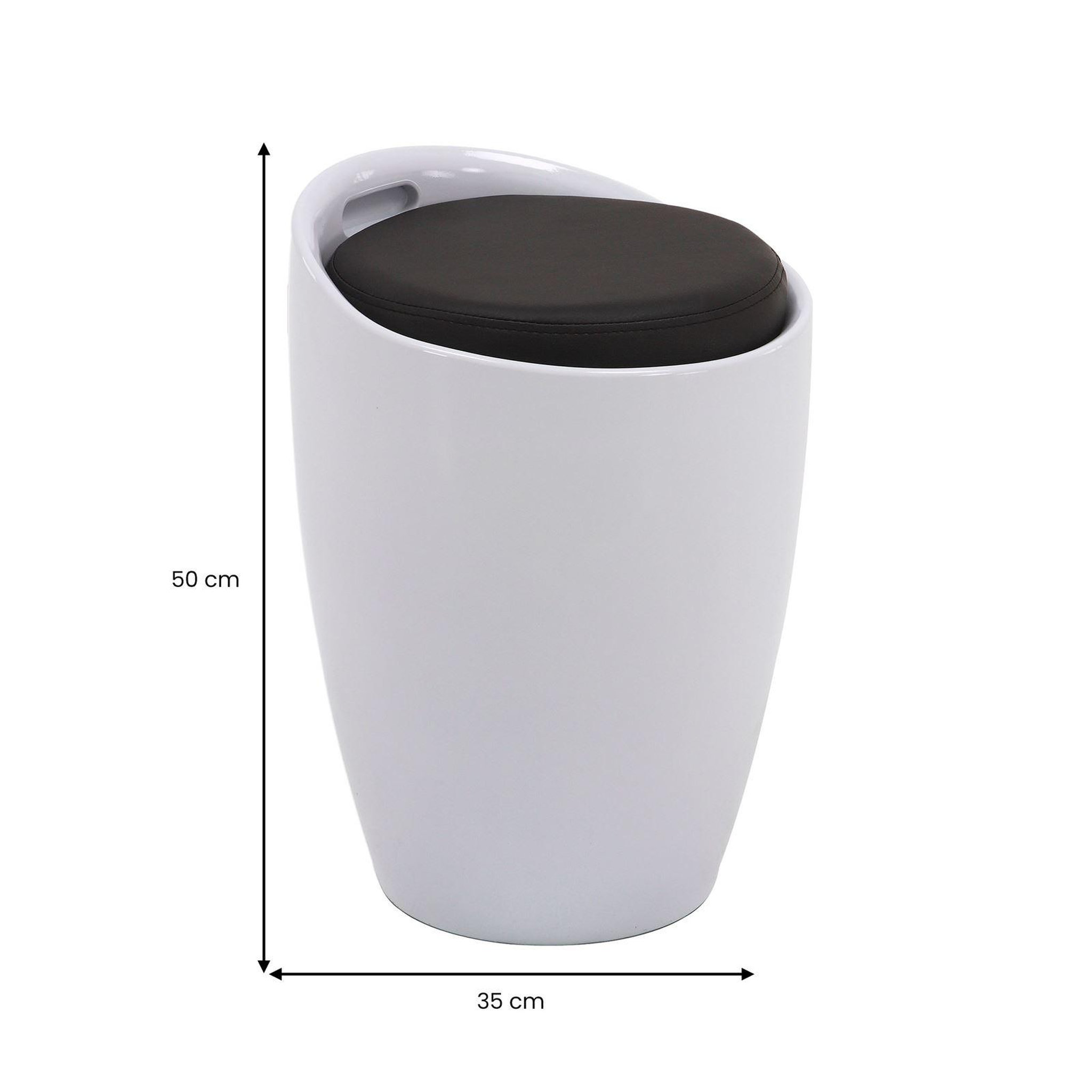 Voir la diapositive 3 : IDIMEX Tabouret coffre de rangement daniel