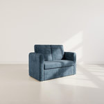 BEST MOBILIER Marilia - canapé 2 places convertible déplimousse en velours texturé. Coloris disponibles : Beige, Orange, Gris, Vert, Bleu, Jaune