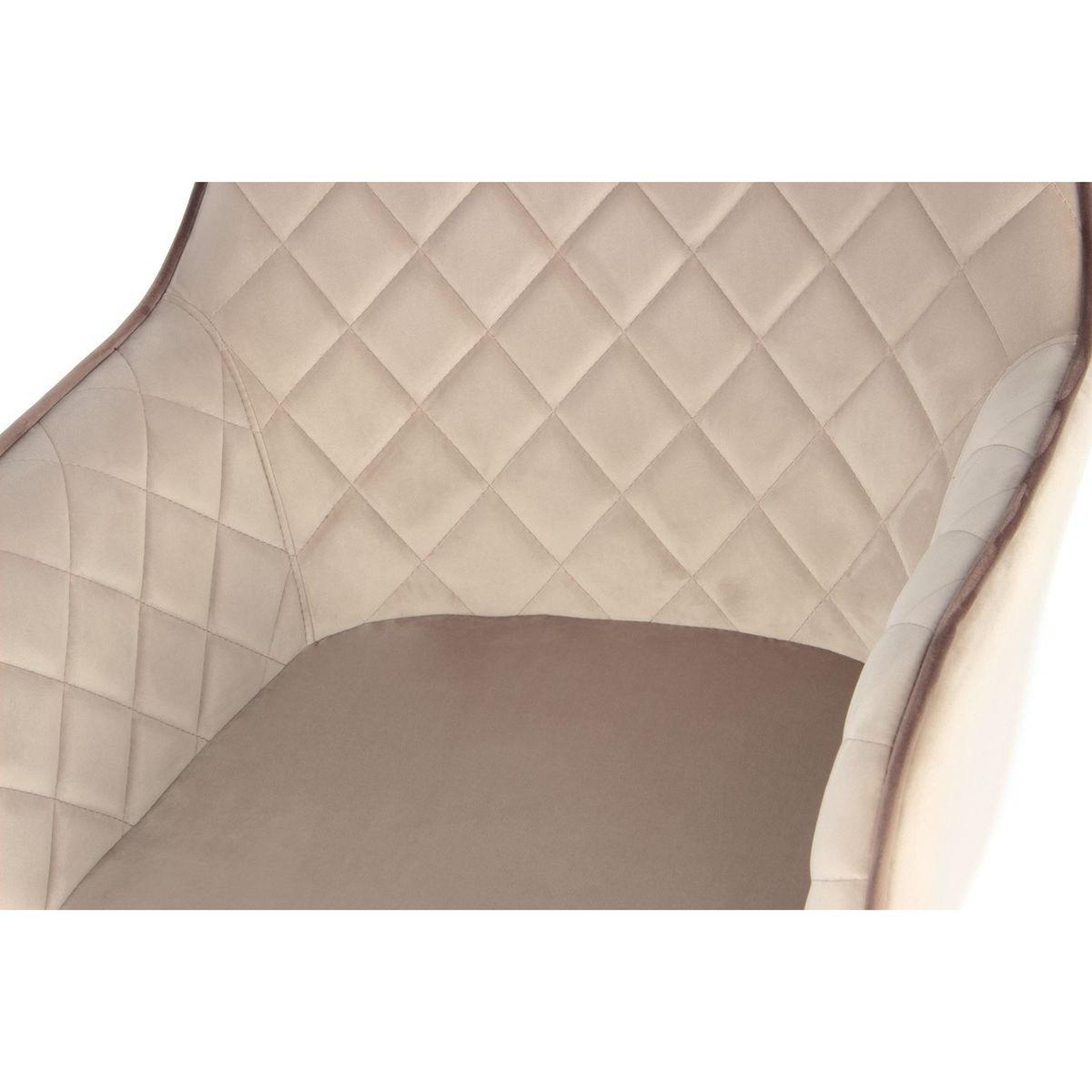 Voir la diapositive 3 : Paris Prix Chaise déco en velours  amino  86cm beige & or