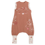 Petit Béguin Turbulette d'été en gaze de coton avec pieds retroussables Arizona. Coloris disponibles : Orange