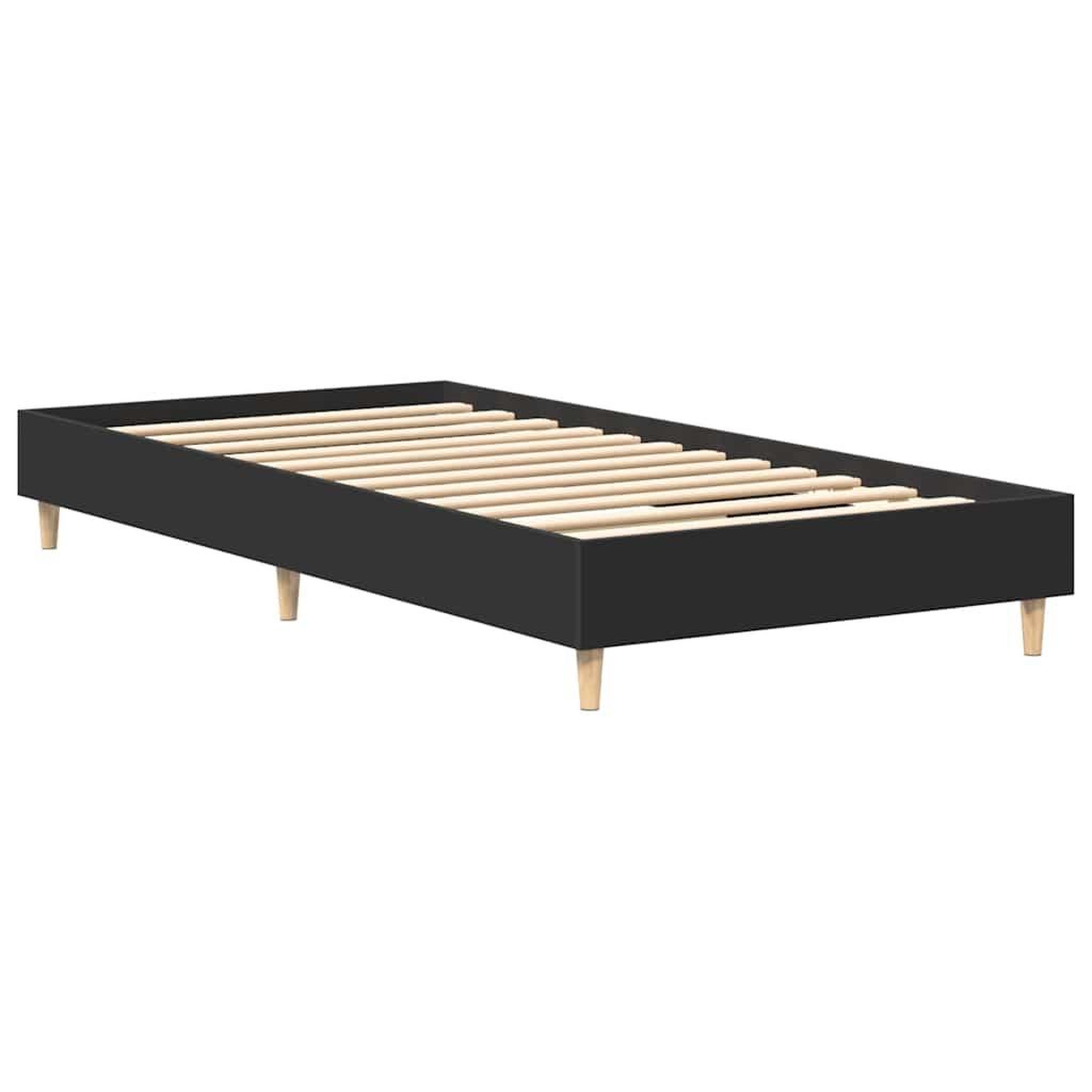 Voir la diapositive 4 : VIDAXL Cadre de lit sans matelas noir 90x200 cm bois d'ingenierie