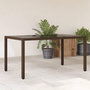 Voir la diapositive 1 : VIDAXL Table de jardin avec dessus en verre marron resine tressee