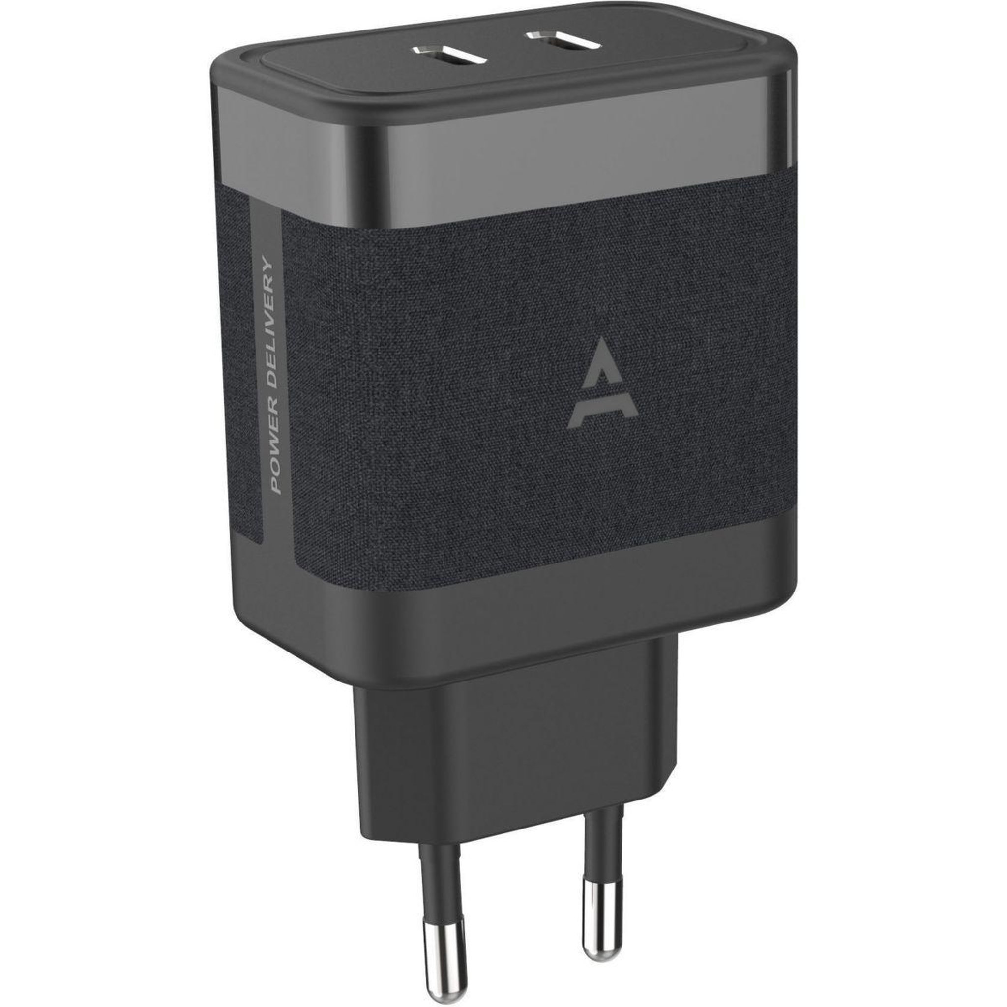 ADEQWAT Chargeur ordinateur portable 65w charge rapide 2 usb-c - noir