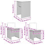 Voir la diapositive 6 : VIDAXL Ensemble de bistro 3 pcs et coussins gris clair resine tressee