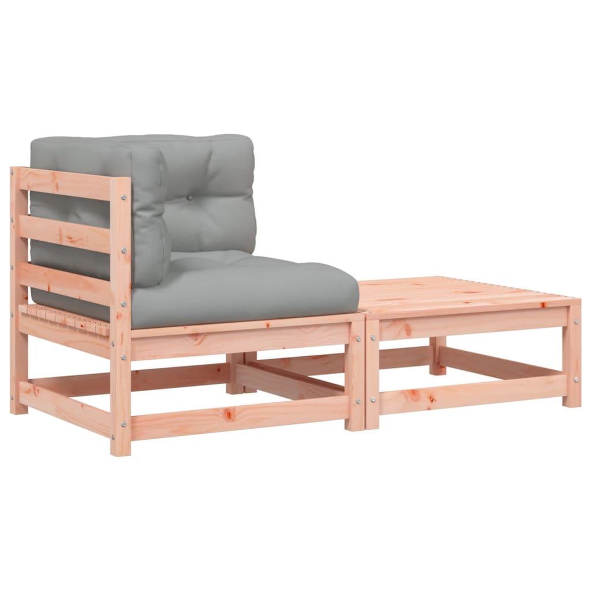 Voir la diapositive 2 : VIDAXL Canape d'angle de jardin avec coussins et repose-pieds