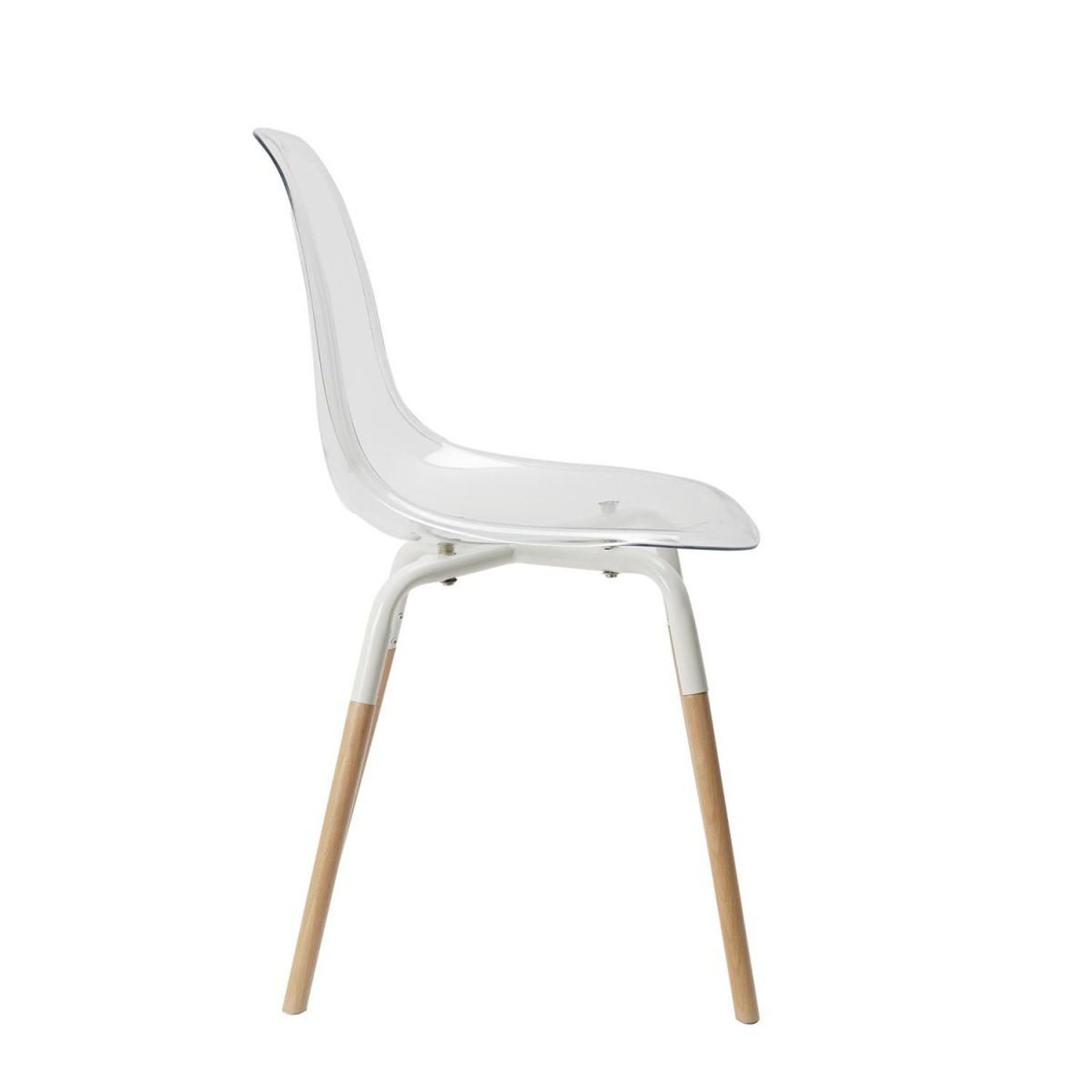 Voir la diapositive 4 : The Home Deco Factory Lot de 4 chaises scandinaves  phénix  81cm transparent