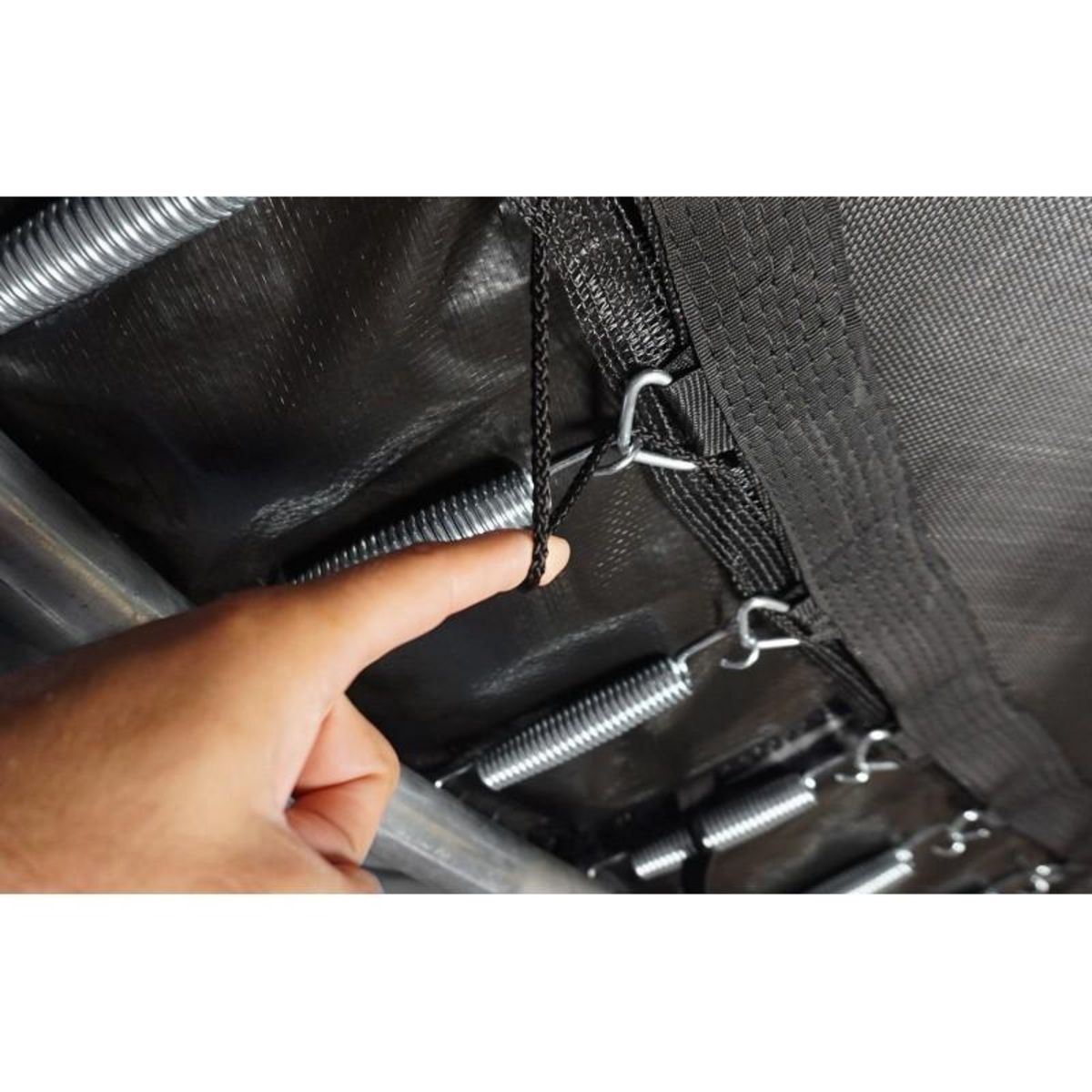 JUMP4FUN Coussin de protection des ressorts pour Trampoline, réversible bleu / noir : ø 10Ft