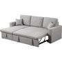Voir la diapositive 3 : Habitat et Jardin Canapé d'angle convertible/ réversible avec coffre  Alain  - 3 places - Gris clair