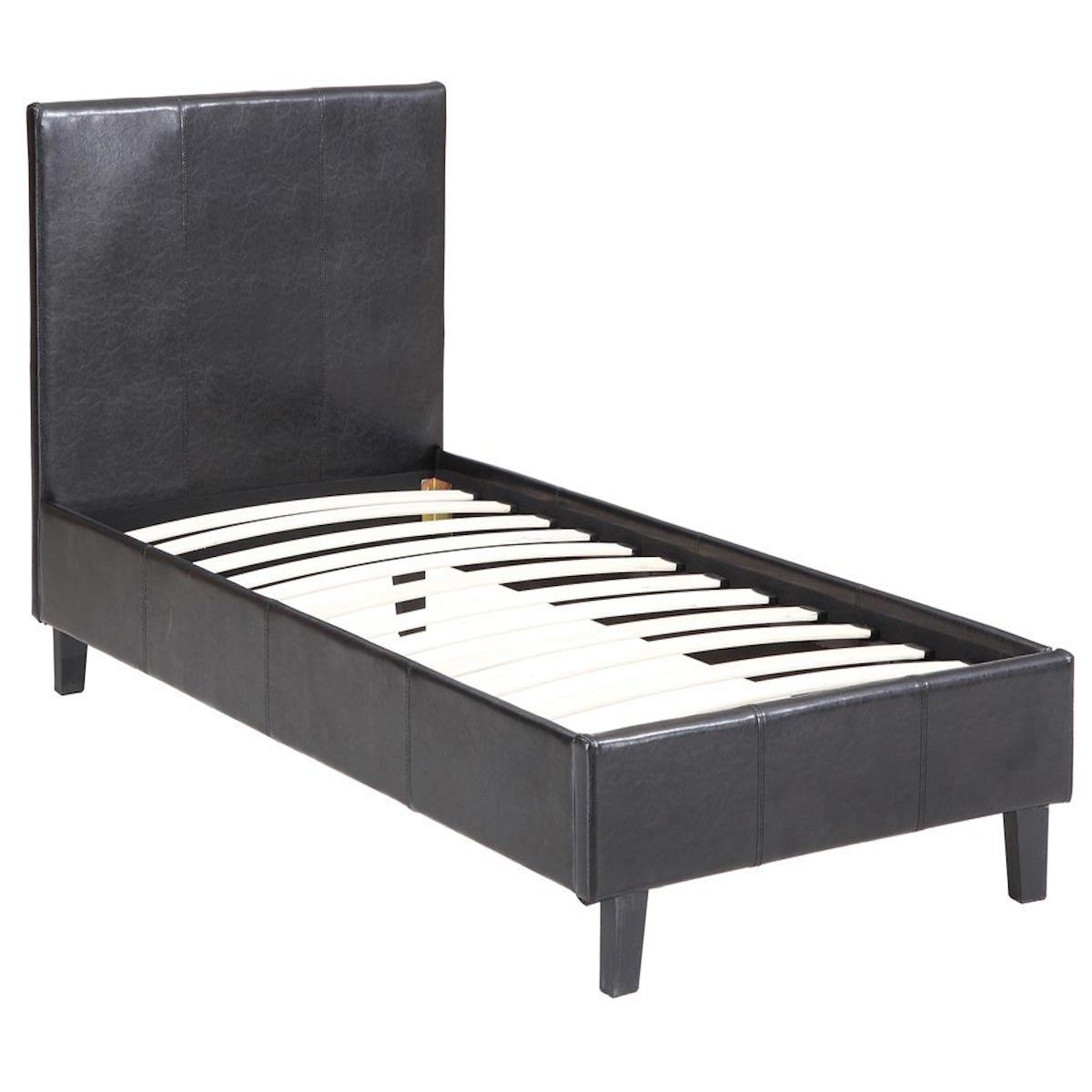 Habitat et Jardin Lit  Lina  - 90 x 190 cm - Noir